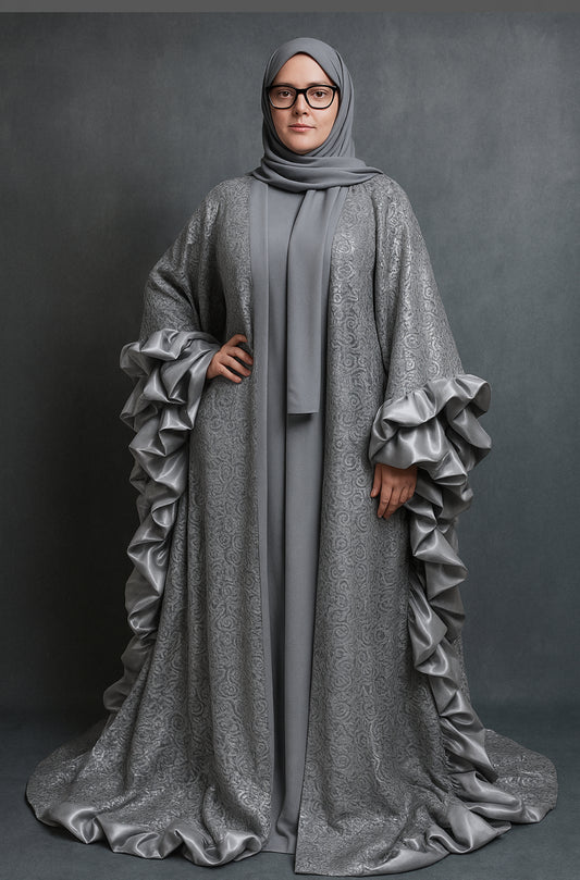 Lace Ruffle Duster with Garment